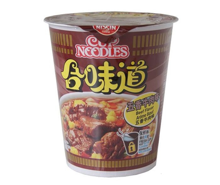  Nissin, Cup Noodles Soup, Beef Flavor, 2.25 oz (case of 12) :  Everything Else